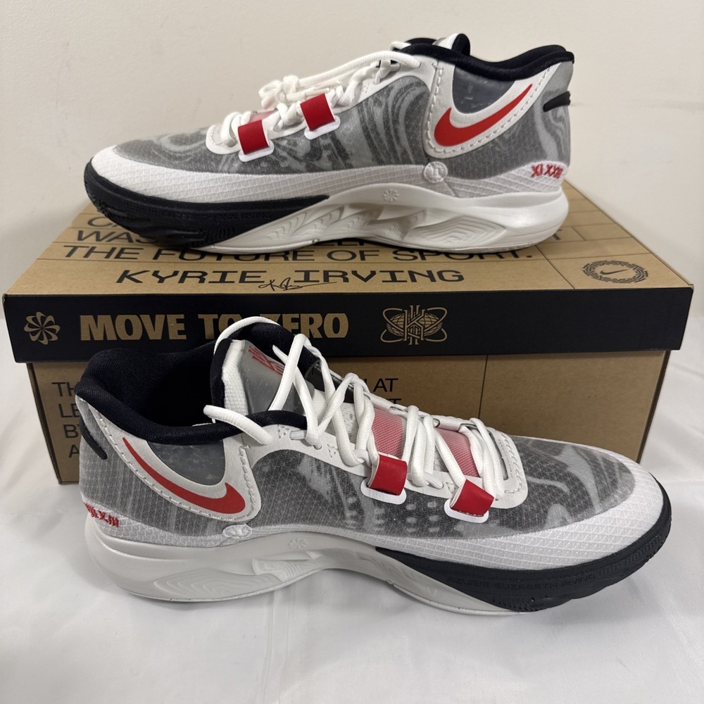 Nike Kyrie 8 Shoes White University Red Women 15. M14 Sneakers Basketball DJ6017 - Picture 2 of 10